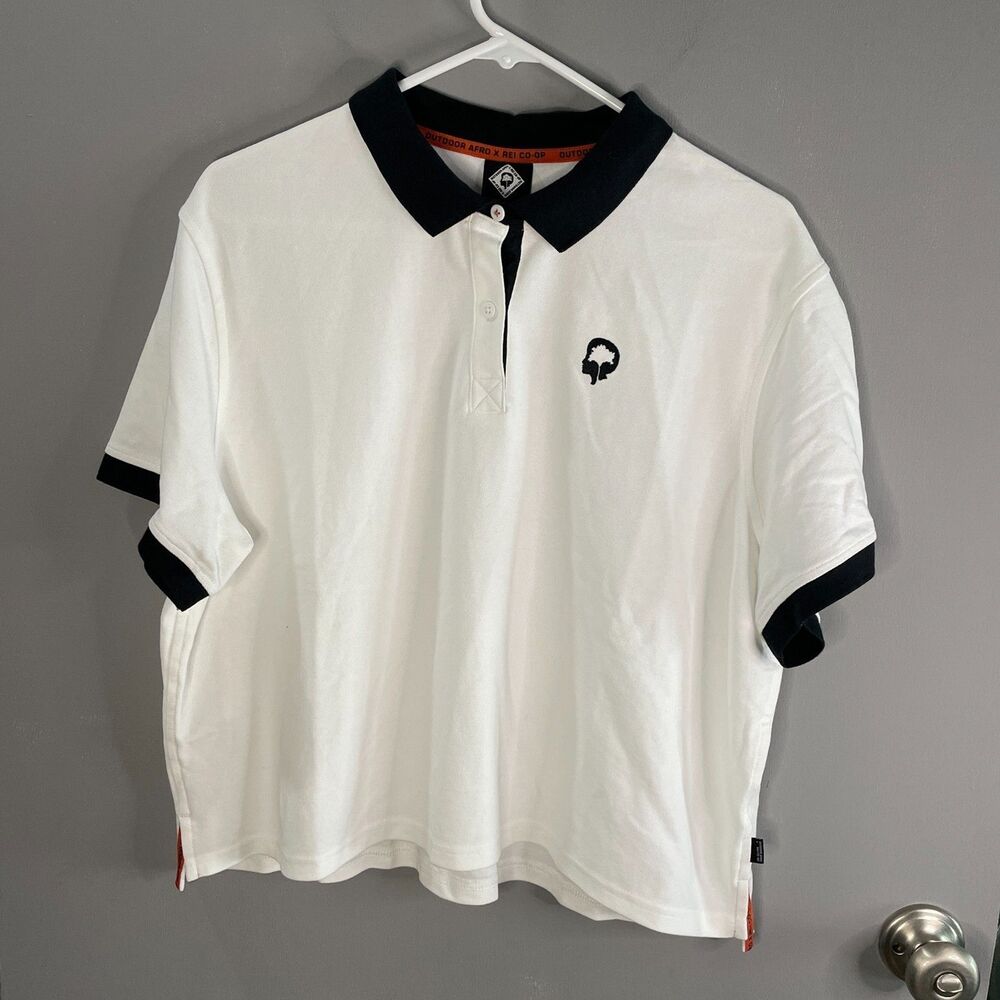 Outdoor Afro X REI Womens XL Cropped Short Sleeve Polo Shirt